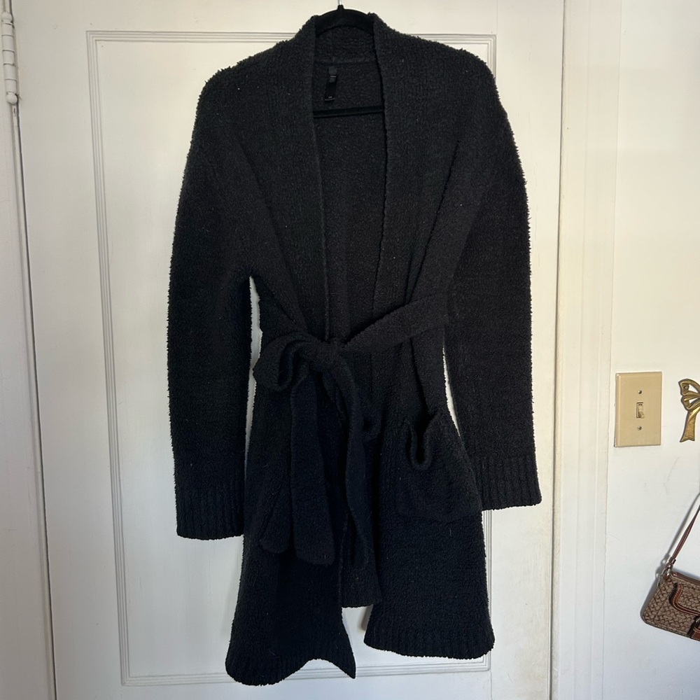 Skims cozy knit cardigan onyx